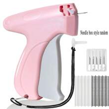 1 Set Fine Stitch Gun Stitchy  Quick Clothing Fixer, Speedy Tagging Gun For Clothes, Handheld Tag Attacher Gun With 6 Needles & 1000 Pcs Fasteners For Retail Hang Price Fabric Garment Label