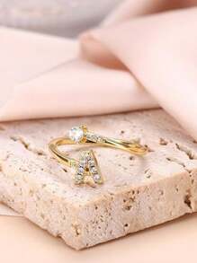 Anillos con letras ajustables para mujeres y adolescentes, anillo abierto minimalista con inicial para mujeres y hombres, anillo de letra en inglés personalizado 26, anillo de dedo delicado de acero inoxidable, regalo de pareja y amigo, accesorios de joyería de moda