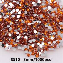 1000pcs Flat Back Resin Rhinestones, Resin Crystals, Round Flat Bottom Resin Gems, For Accessories, Shoes, Clothes, Cosmetics, Bags, Handmade DIY Art Decorations