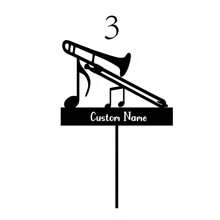 1 pièce, Décoration de gâteau avec nom personnalisé, Décoration de gâteau avec violon de musique personnalisée, Cadeau d'anniversaire unique, Décoration de gâteau de fête personnalisée, Décoration de gâteau de mariage personnalisée, Cadeau de mariage personnalisé