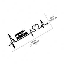 Motorhome Universal Stickers For RV Caravan Camper Van Horsebox Car Accessories Graphics Electrocardiogram Film Decor Decals Auto Tuning Accessories 45x16cm - one-size - View 7
