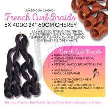 Jumbo French Curl Braids 5x 60cm Cherey Braids Boho Wavy 400g Jumbo Braid With Curls - 香檳色 - 查看 10
