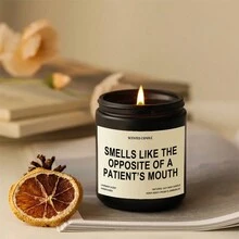 Funny Dentist Scented Candle Gift - Smells Like The Opposite Of A Patient's Mouth Candle, Unique Thank You Appreciation Gift For Home Office School Dentists Dental Hygienist Pros On Birthday Graduation Retirement Christmas Stocking Stuffers - 黑色 - 查看 3