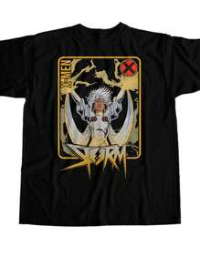 Unisex Geek T-Shirt Serie Xmen Storm Shirt - 黑色 - 查看 5