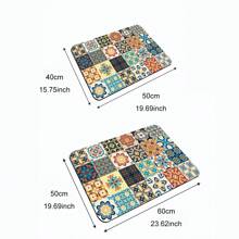 1 Tấm Che Bụi Máy Giặt In Kẻ Sọc Cổ Điển, Tấm Bảo Vệ Thấm Hút Nhanh Khô, Thích Hợp Cho Máy Giặt Và Máy Sấy, Thảm Thực Tế Hiện Đại, Áp Dụng Cho Trang Trí Phòng Giặt Là Và Nhà Bếp - Nhiều màu - Xem 2