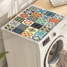 1 Tấm Che Bụi Máy Giặt In Kẻ Sọc Cổ Điển, Tấm Bảo Vệ Thấm Hút Nhanh Khô, Thích Hợp Cho Máy Giặt Và Máy Sấy, Thảm Thực Tế Hiện Đại, Áp Dụng Cho Trang Trí Phòng Giặt Là Và Nhà Bếp - Nhiều màu - Xem 3