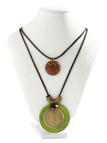 2pcs/set Vintage Round Wooden Pendant Necklace for Women, a Versatile  Long Beaded Necklace with Wax Thread, Ideal for Couples' Accessories