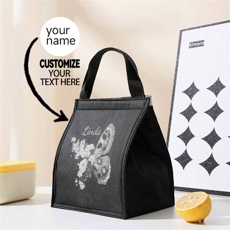 New Lunch Bag, Customized Lunch Bag (Photos, Scenery, Illustrations, Name), Can Be Customized According To Your Unique Design, Travel, Office, School, Picnic, Portable High-Capacity Lunch Bag Insulation, The Best Choice For Gifts Shop Back To School - Multicolor - View 1