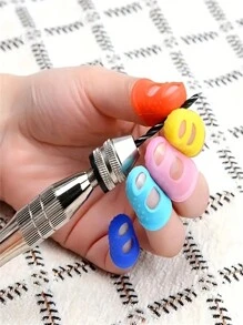 5pcs 5 Sizes Multifunctional Breathable Protective Finger Sleeve, Finger Guards - Multicolor - View 7