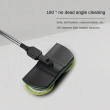 Electric Rechargeable Cordless Floor Cleaner Scrubber Sweeper Polisher Mop UK - Black - View 9