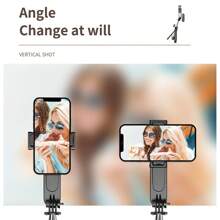 Stable Selfie Stick Tripod With Fill Light, 44 Inch Extendable Selfie Stick With Wireless Remote And Tripod Stand 360 Rotation For IPhone 15/14/13/12/11 Pro/XS Max/XS/XR/X/8/7, And Smartphone - 黑色 - 查看 5