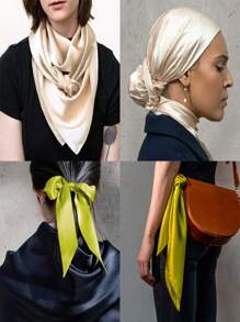 1 pieza de tela de satén, material de seda simulada para boda, costura, DIY - Burdeos - Ver 5