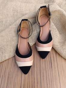KIT 2 Pairs Salome Sandals Flat Pointed Toe Comfortable Elegant Casual Women's Black White Caramel Jeans Moda Gringa Promotion - 藕粉色 - 查看 7