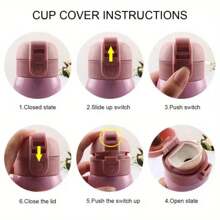 1 Pc 200ml/6.76oz Lucky Vacuum Cup Stainless Steel Vacuum Bottle Coffee Cup Travel Insulation Bottle - Beige - View 5