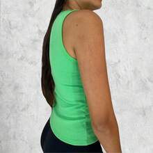 Plain Women's Ribbed T-Shirt Regata Basica Moda Fashion - Green - View 3