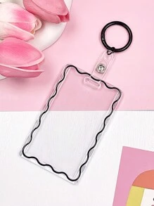 简约透明卡片盒学生校园卡饭卡盒塑料吊带卡包保护性银行卡卡套卡包钱包名片夹信用卡夹身份证夹女士卡包 - 彩色 - 查看 9