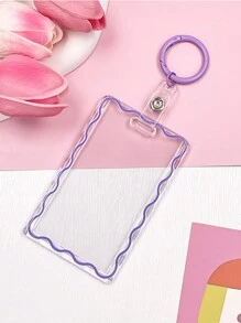 简约透明卡片盒学生校园卡饭卡盒塑料吊带卡包保护性银行卡卡套卡包钱包名片夹信用卡夹身份证夹女士卡包 - 彩色 - 查看 8