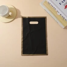 50 个带手柄的厚礼品袋，金边塑料派对糖果袋，适合各种节日派对、返校节、情人节 - 彩色 - 查看 22