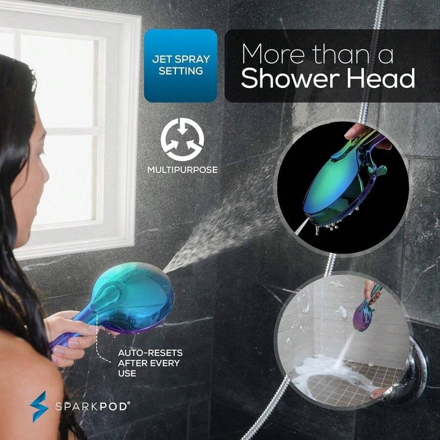 SparkPod 5 Inch 9 Function Shower Head – Handheld High