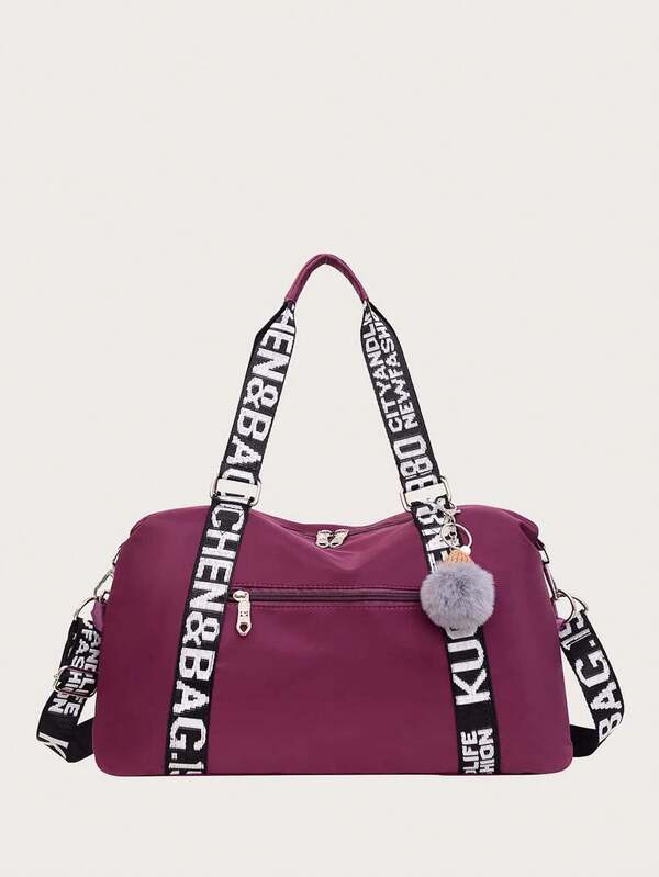 Women's Stylish Letter Handbag, Lightweight Zipper Shoulder Bag, Large Capacity Duffel Bag, Travel Luggage Crossbody Bag, Large Capacity Weekend Duffel Bag, Dry And Wet Separation Sports Gym Fitness Yoga Bag, Foldable Duffel Bag, Expandable Luggage Storage Bag, Carry-On Weekend Travel Bag For Business, Vacation, Outdoor, Skiing Leisure, Fitness Travel Bag, Overnight Bag, Handbag, Sports Bag, School Supplies, Student Return To School Supplies, Handbag, Weekend Bag, Handbag Tote Bag Duffle Bag Cru