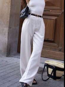 Fkmoda Tailor Pantalona Pants - Blanco - Ver 1