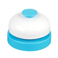 1 个黑色、红色和蓝色手持铃铛，适用于问答游戏、答题蜂鸣器、学校用品、返校