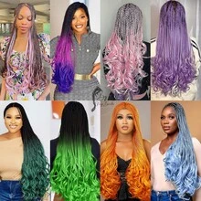 Jumbo French Curl Braids 5x 60cm Cherey Braids Boho Wavy 400g Jumbo Braid With Curls - Màu xám đen - Xem 8