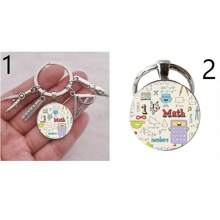 Compass Ballpoint Pen Math Gem Teacher Keychain, For Teachers, Graduates Car Accessories Bag Charm Backpack For School Letter Christmas Gift Ideas - Multicolor - View 2