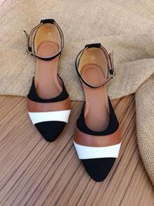 KIT 2 Pairs Salome Sandals Flat Pointed Toe Comfortable Elegant Casual Women's Black White Caramel Jeans Moda Gringa Promotion - 黑色 - 查看 5