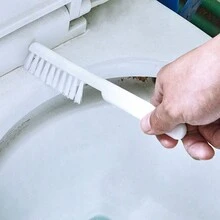 Juego de 3 cepillos de limpieza para inodoro, cepillo de inodoro de mango largo con soporte de pared, cepillo de limpieza de baño para limpiar rincones