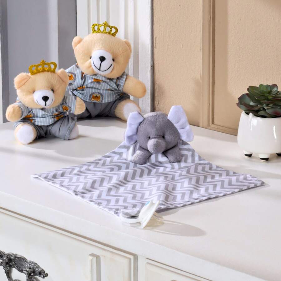 MeF Mae e Filho Baby Swaddling Blankets - Grey - View 1