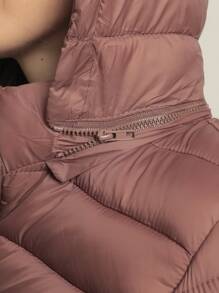 Women's Puffer Jacket Gominho Bobojaco Winter Fashion With Removable Hood - Chocolate Brown - View 5