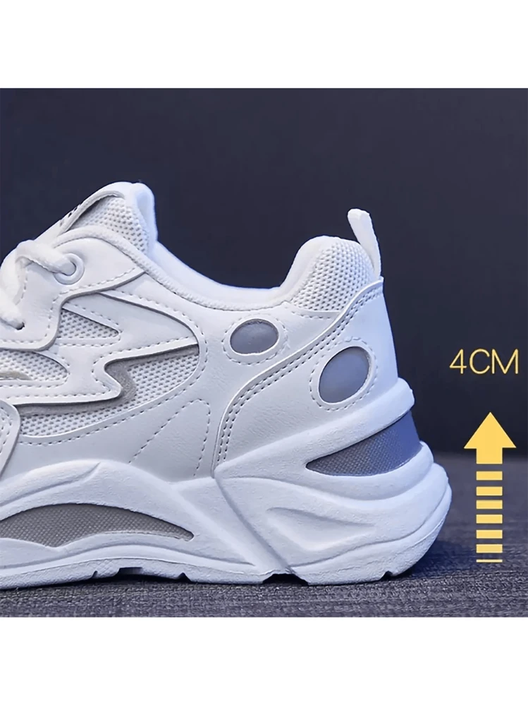 Zapatillas informales modernas, transpirables y cómodas para mujer. - Blanco - Añade 5