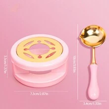 Bộ nồi nấu chảy dấu sáp cổ điển, Bộ giữ ấm tem cổ điển, Dụng cụ niêm phong phong bì, Phụ kiện sổ lưu niệm dành cho sinh viên, Bao gồm bát, thìa, nến, Dụng cụ tự làm cho người mới bắt đầu - Nhiều màu - Xem 2