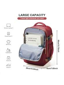 男士斜挎背包胸包大容量旅行户外运动登山徒步旅行高品质帆布男背包邮差包返校男包学生学校用品大学包万圣节圣诞包斜挎包圆筒包多口袋老钱小包礼品包冬季圣诞礼物腰包腰包笔记本电脑感恩节假期电脑多功能便携式时尚休闲男士礼物度假趣味男士礼物 - 紅色 - 查看 2