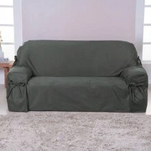 Semi-Waterproof Suede Anti-Cat Sofa Cover - Various Sizes And Colors - 深灰色 - 查看 2