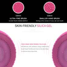 电动防水迷你环形洁面刷便携式深层清洁硅胶洁面仪，高级面部水疗深层清洁环硅胶洁面仪面部去角质器