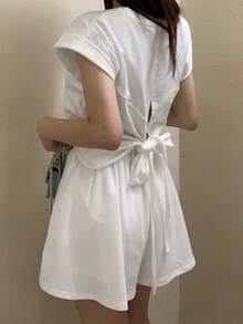 2025春秋休闲舒适长袖套头衫 - 白色 - 查看 5