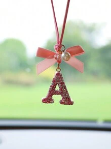 1 件蝴蝶结粉彩陶瓷字母汽车挂饰 - 均碼 - 查看 12