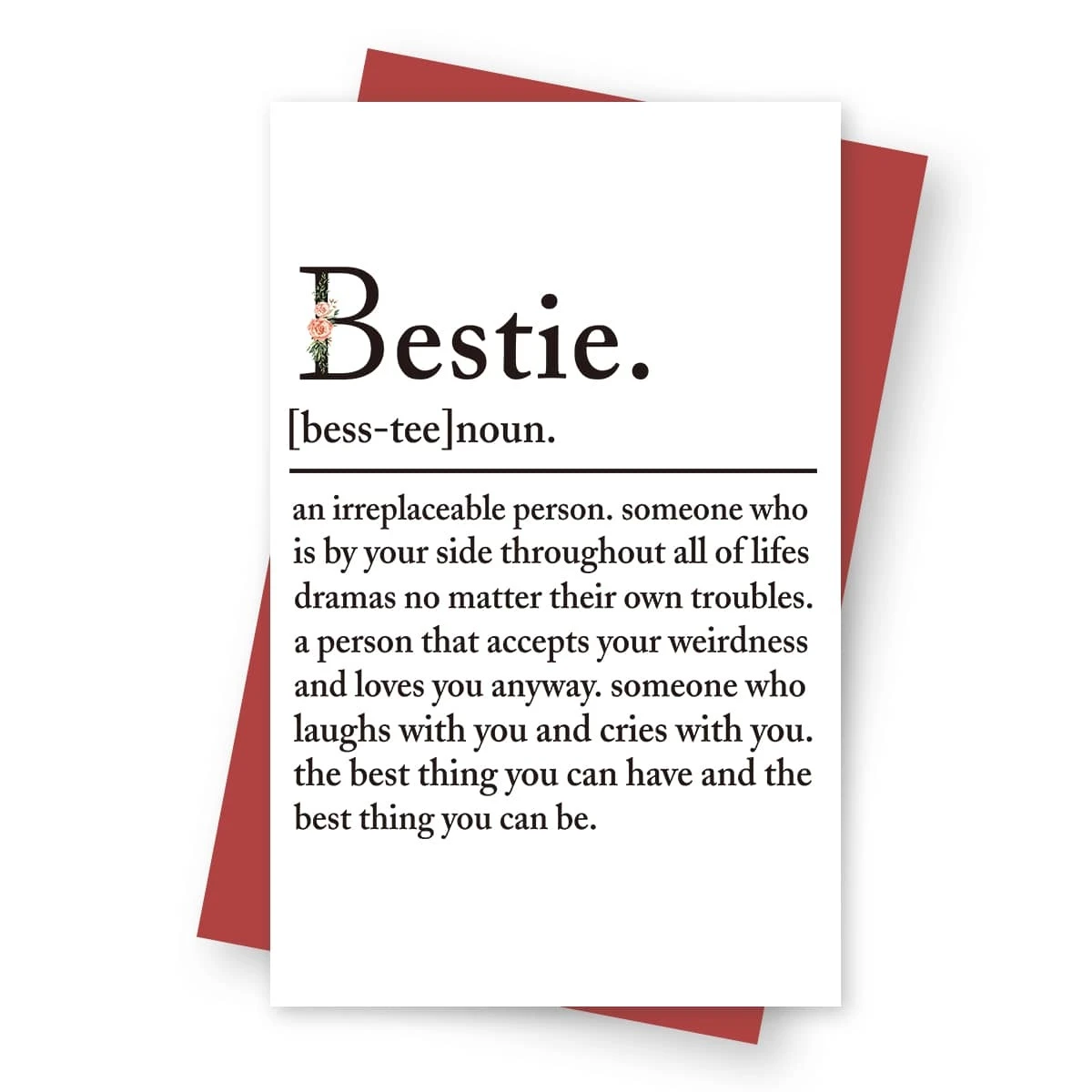 1 Pc Funny Birthday Card For Friends, Bestie Definition Card, BFF ...