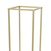 ZhdnBhnos ZhdnBhnos LINSIE Metal Arch Backdrop Stand, 6.56FT Wedding Arch Ballon Stand With 2 (1.97FT) Square Frame Stand Sets For Birthday Party Graduation Ceremony Baby Shower Decoration (Gold) Ballon Arch Stand And 2 Wedding Flower Stands, Arch Backdrop Stand For Parties The Best Gift/Present For Family&Friends Happy Christmas