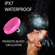 电动防水迷你环形洁面刷便携式深层清洁硅胶洁面仪，高级面部水疗深层清洁环硅胶洁面仪面部去角质器