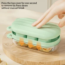 Ice Cube Tray With Lid , Super Easy Release, 6-Cube Silicone Ice Trays For Freezer, Stackable Spill-Resistant Small Ice Cube Mold - Multicolor - View 2