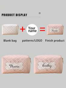 新款化妆包，定制照片化妆包，可根据您的独特设计进行定制，轻巧的拉链化妆包也非常适合零钱包、铅笔盒，非常适合购物、约会、度假、旅行、节日、派对或作为礼物，八角形水钻化妆包商店返校