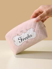 新款化妆包，定制照片化妆包，可根据您的独特设计进行定制，轻巧的拉链化妆包也非常适合零钱包、铅笔盒，非常适合购物、约会、度假、旅行、节日、派对或作为礼物，八角形水钻化妆包商店返校