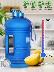 2.2L Water Bottle, Extra Strong Leakproof 2.2 Litre Large Water Jug Half Gallon Hydrate Sturdy Ideal For Adults Men Family Sport Gym Fitness Outdoor Cycling Bodybuilding 73oz - Royal Blue - View 2