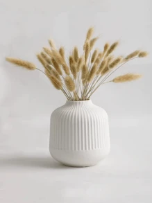 1pc White Plastic Flower Vase Decor, Dried Flower Vase, Suitable For Flower Arrangement, Home Decor, Dining Table Decor, Bedroom Decor, Wedding Decor Rama Decoration Gifts Birthday Graduation