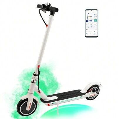 Areyourshop 8.5" Folding Electric Scooter For Adults Teens- 350W Motor, 25Miles Max Range, 21MPH Top Speed, Dual Brake System, Aluminum Alloy Body, App Control, Portable, Shock Absorption, LCD Display, Deco Lights, Best Gift For Valentine's Day, Black/Red/Yellow/Blue/Pink