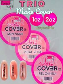 TRIO Make Cover Polvo Acrilico para uñas Fantasy Nails - Celeste - Ver 3