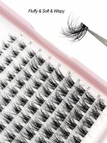 Asiteo DIY 簇状睫毛 90 簇浓密自然长分段睫毛束睫毛延长化妆延长睫毛睫毛簇，睫毛簇，单根睫毛，睫毛，假睫毛 - 黑色 - 查看 6